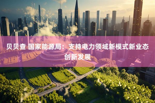 贝贝查 国家能源局：支持电力领域新模式新业态创新发展