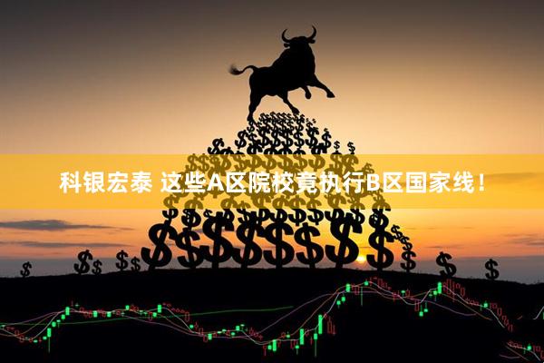 科银宏泰 这些A区院校竟执行B区国家线！